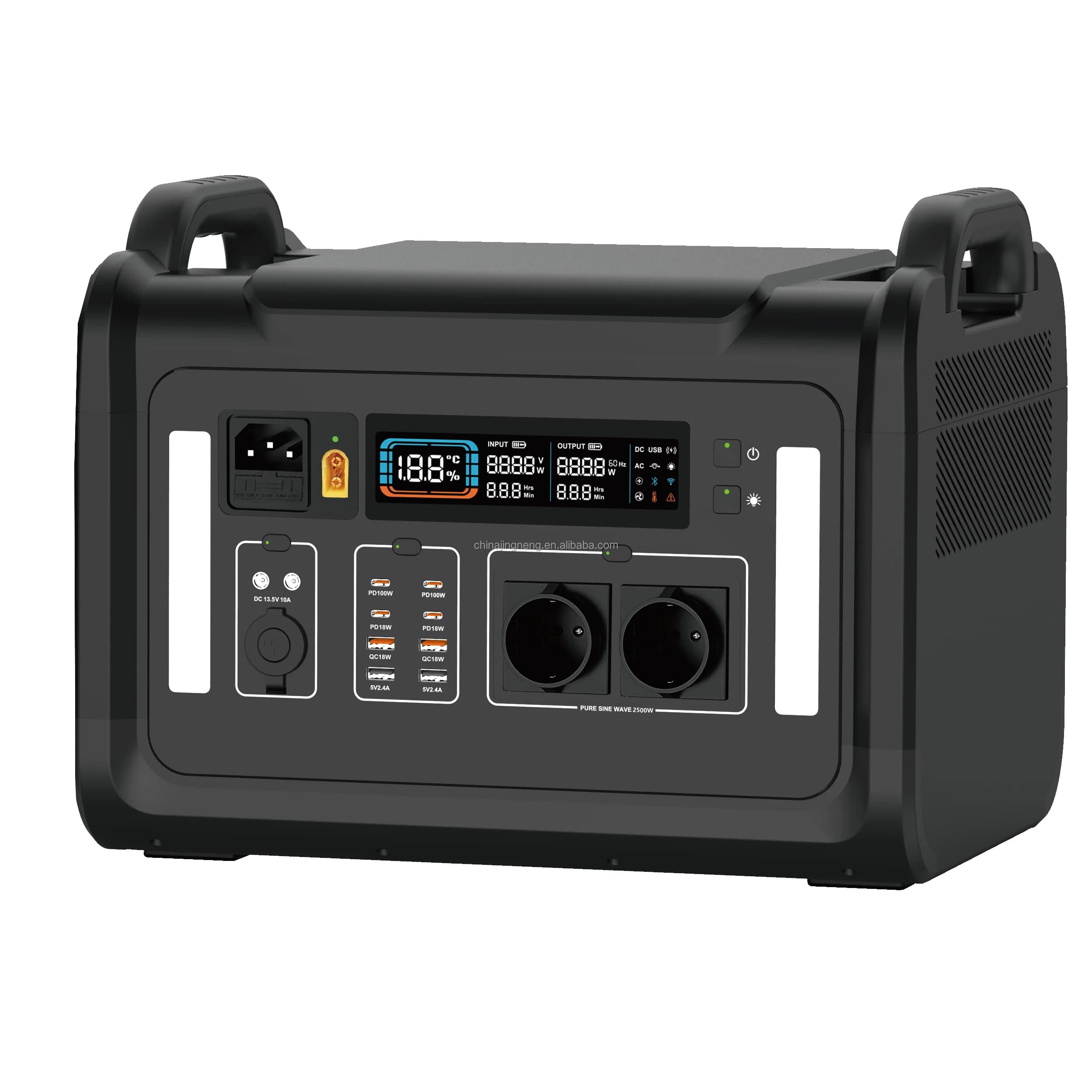Station d'alimentation solaire portable d'urgence et pour camping-car 1000W 1200W