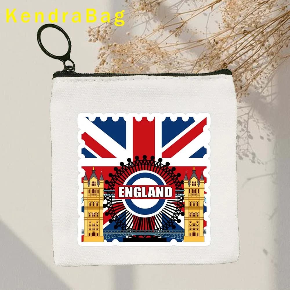 Londres Angleterre drapeau carte royaume-uni Bus Big Ben pont cabine téléphonique clé porte-monnaie 