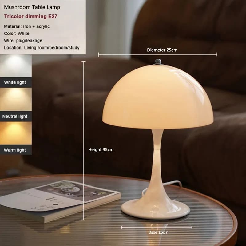 Lampadaire LED moderne en forme de champignon, éclairage de décoration pour chambre à coucher, salon