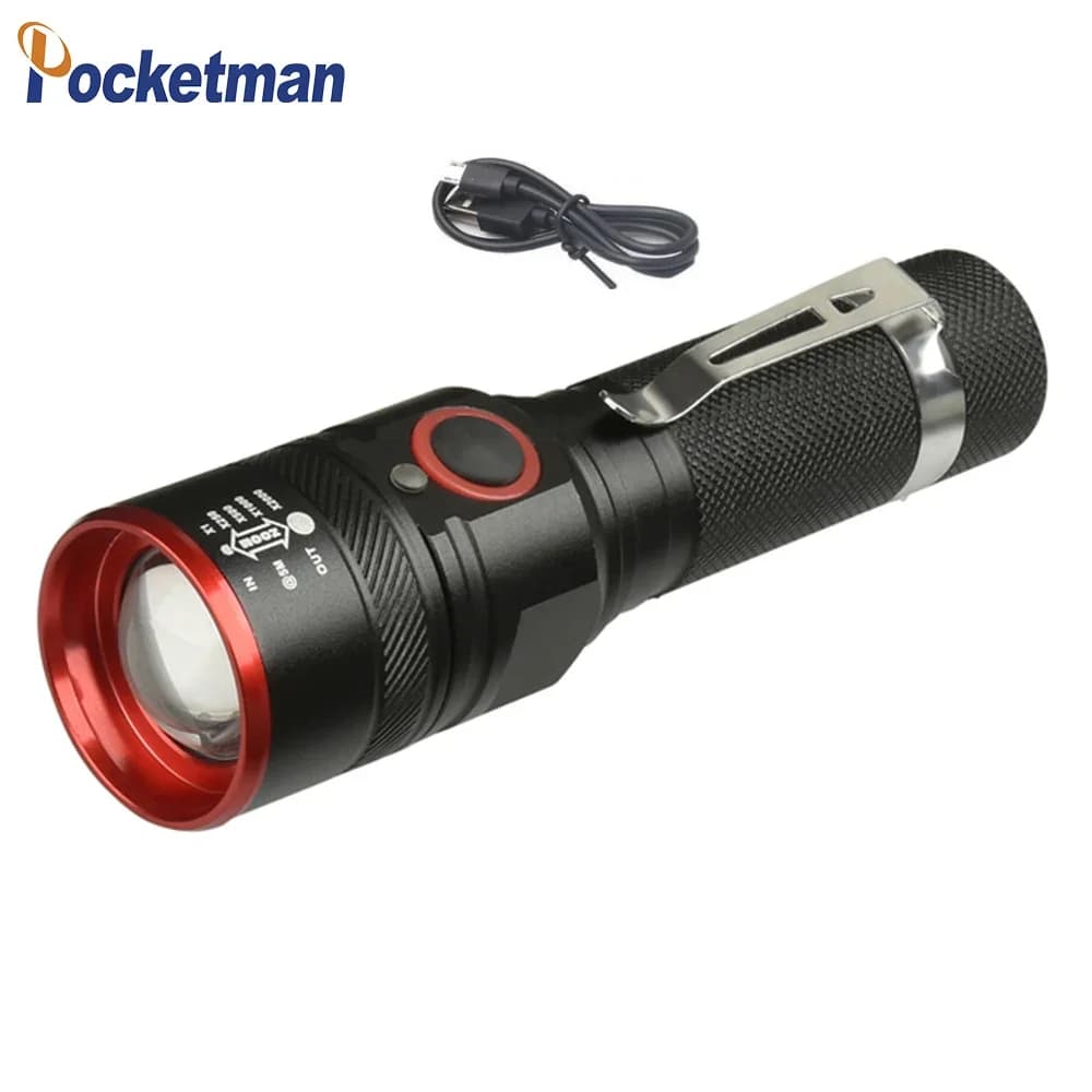 Lampe de poche LED étanche à longue portée, lampes de poche n'aime super lumineuses, torche extérieu
