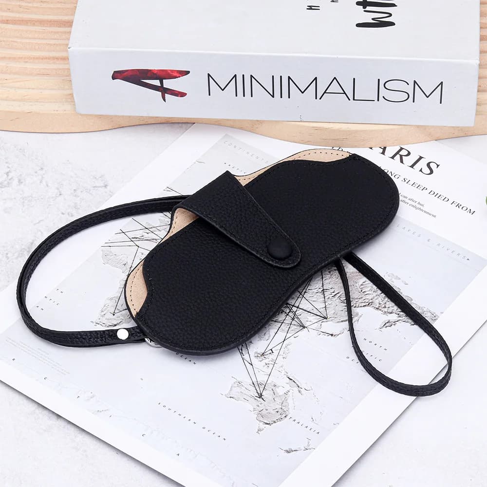 Étui à lunettes en cuir, porte-lunettes, sac à lunettes portable en cuir souple, pochette fine pour 