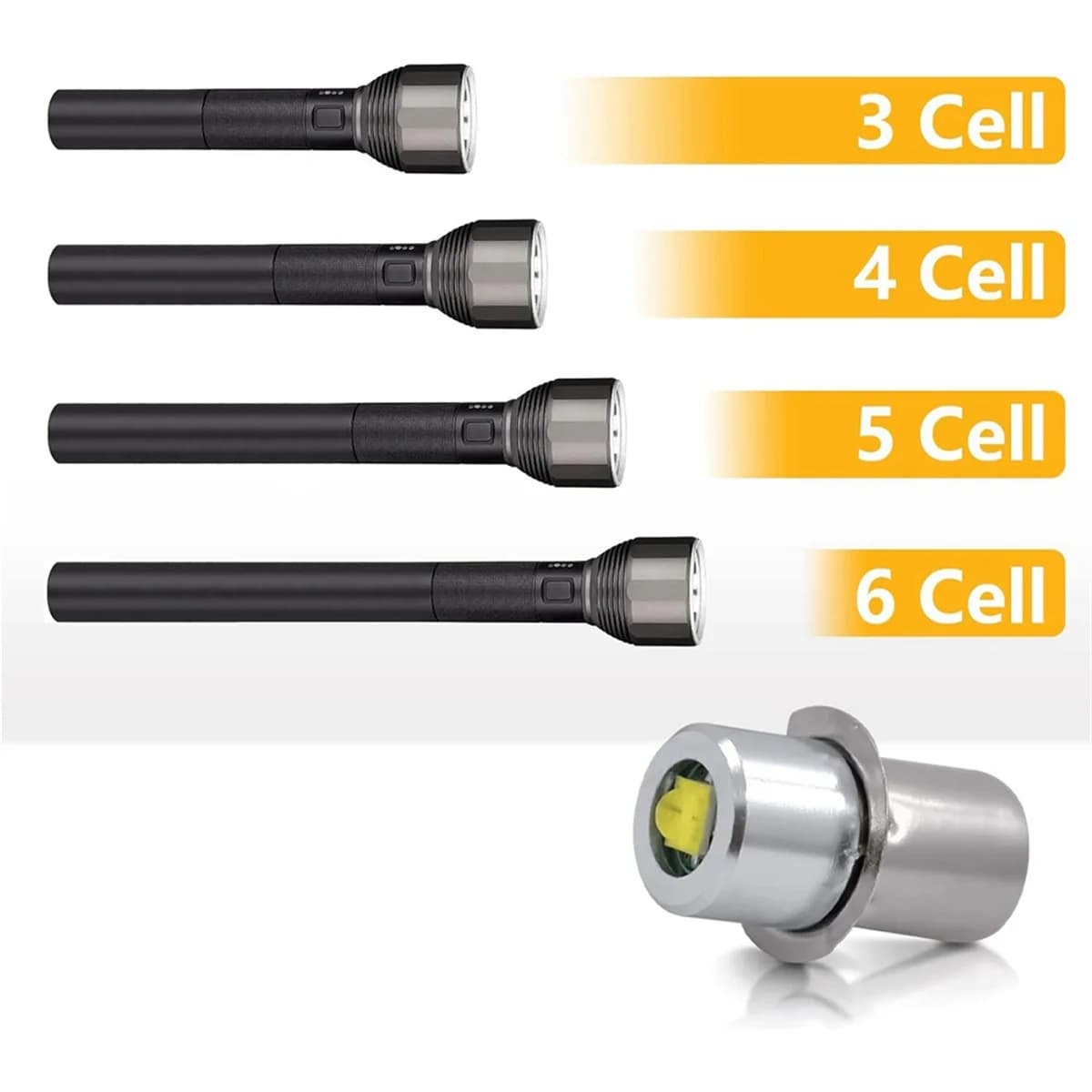 Kit de Conversion de lumière LED Y01A pour Kit de Conversion LED Maglite, ampoule de lampe de poche 