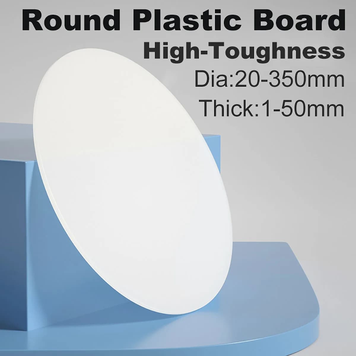 Panneau Rond en Polypropylène Blanc PP, Feuilles de Plastique, Plaque Dia 70mm 80mm 100mm 120mm 150m