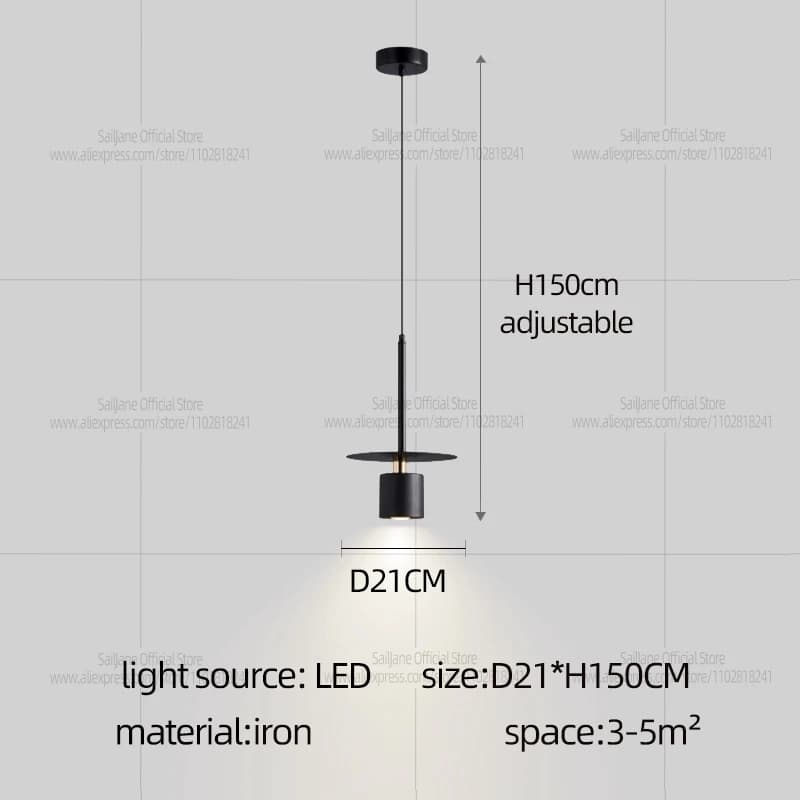 Lampe suspendue nordique moderne, cylindre réglable, lampe suspendue pour chambre à coucher, chevet,