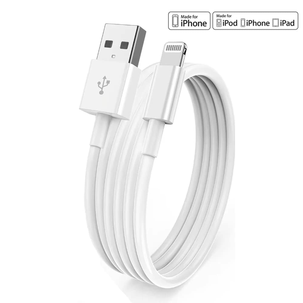 Câble USB certifié MFI pour iPhone, cordon de chargeur USB vers ligné, câble de chargement rapide po