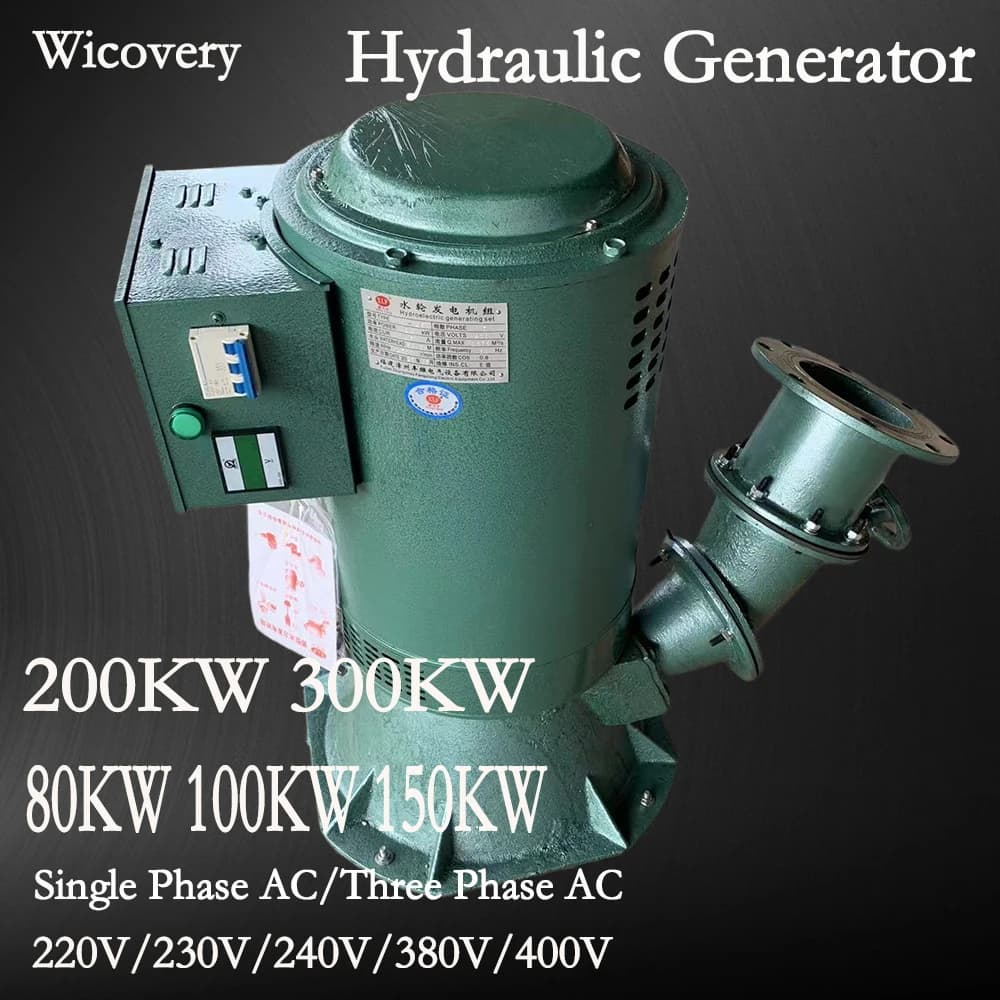 Générateur hydroélectrique haute puissance 100kw, alternateur triphasé 380V 400V, Turbine à eau, gén