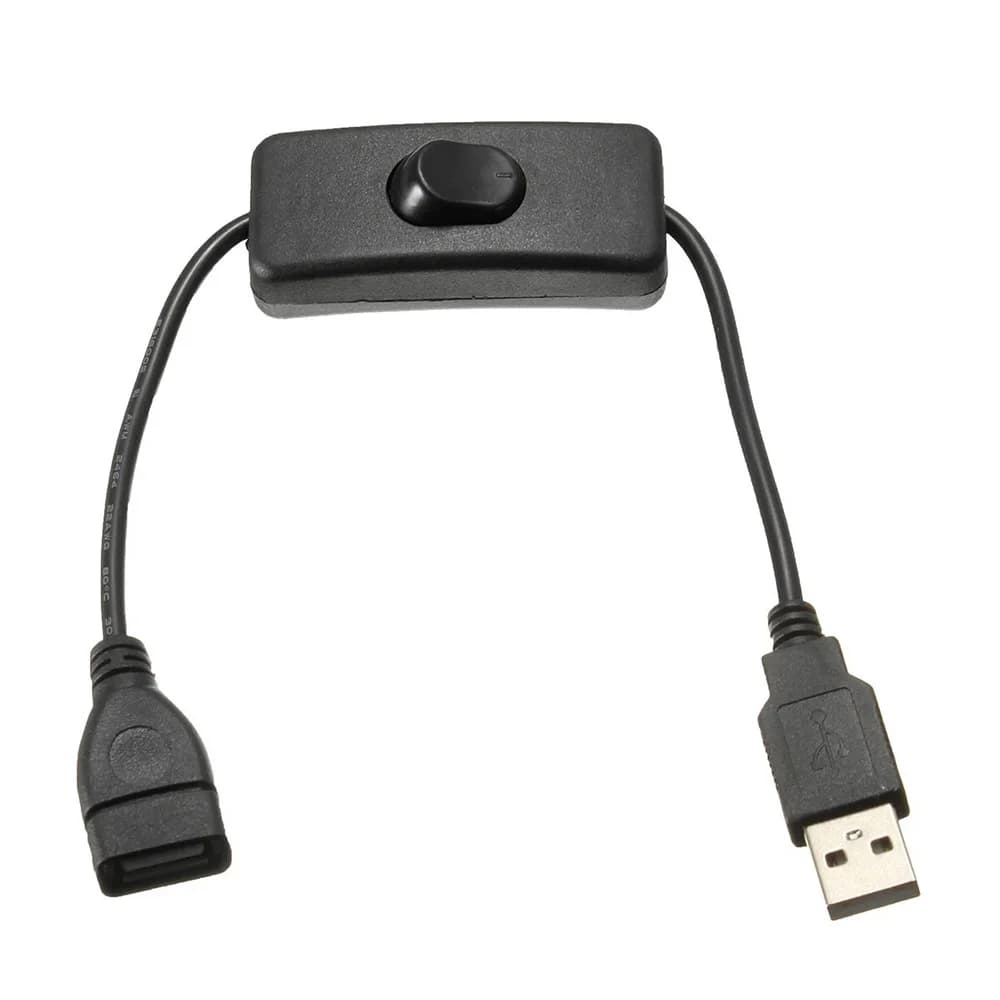 Câble USB avec interrupteur marche/arrêt, Extension de câble à bascule pour lampe USB, ligne d'alime