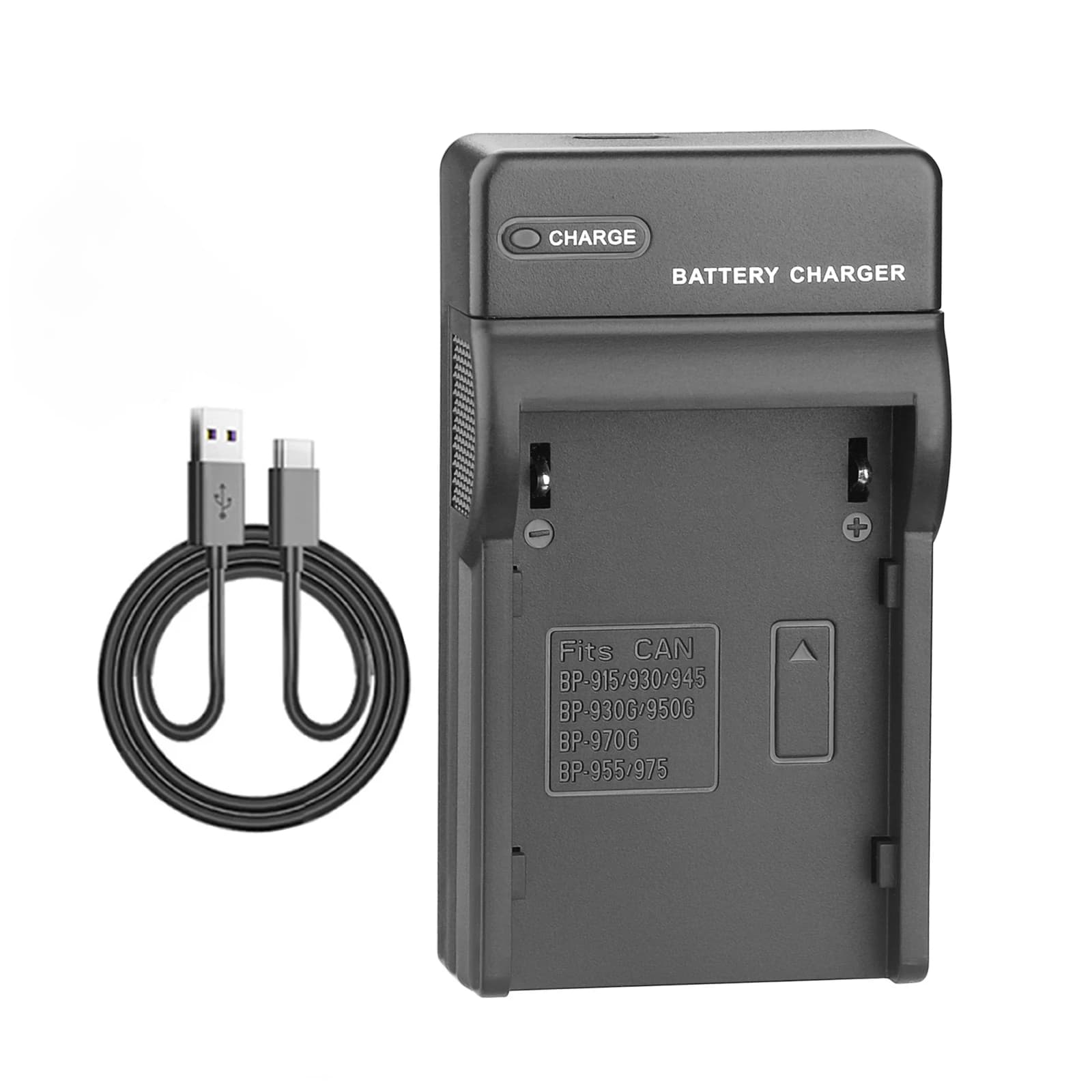 Chargeur de batterie USB-C pour batterie Canon BP-911, BP-915, BP-927, BP-930, BP-945, BP-950, BP-97