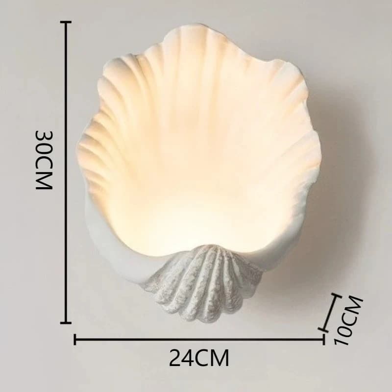Lampe murale rétro en forme de coquille, LED, design artistique, lampe de chevet élégante, éclairage