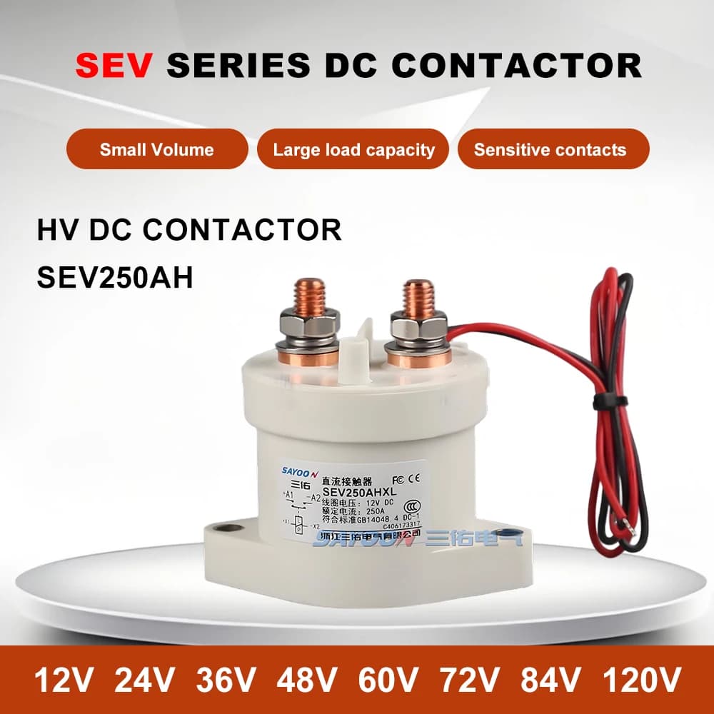 Contacteur CC haute tension SEV250AH, relais électrique CC pour station de charge de véhicules élect