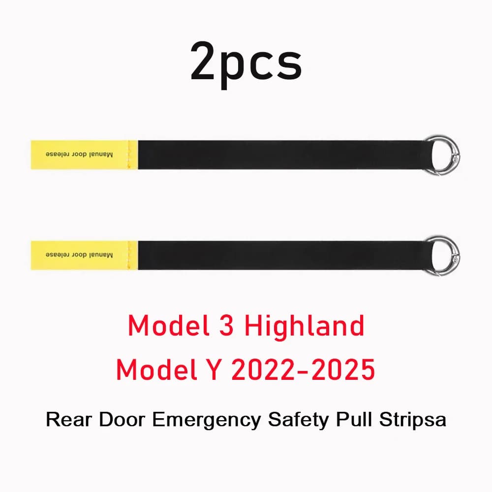 Cordon de sécurité d'urgence pour porte arrière pour Tesla Model 3 Highland 2025 2026 Model Y 2022-2