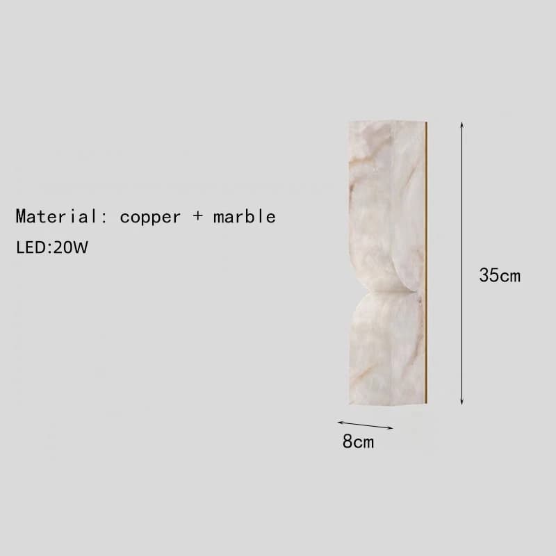 Art déco Design applique marbre naturel LED salon chambre allée Restaurant luminaires