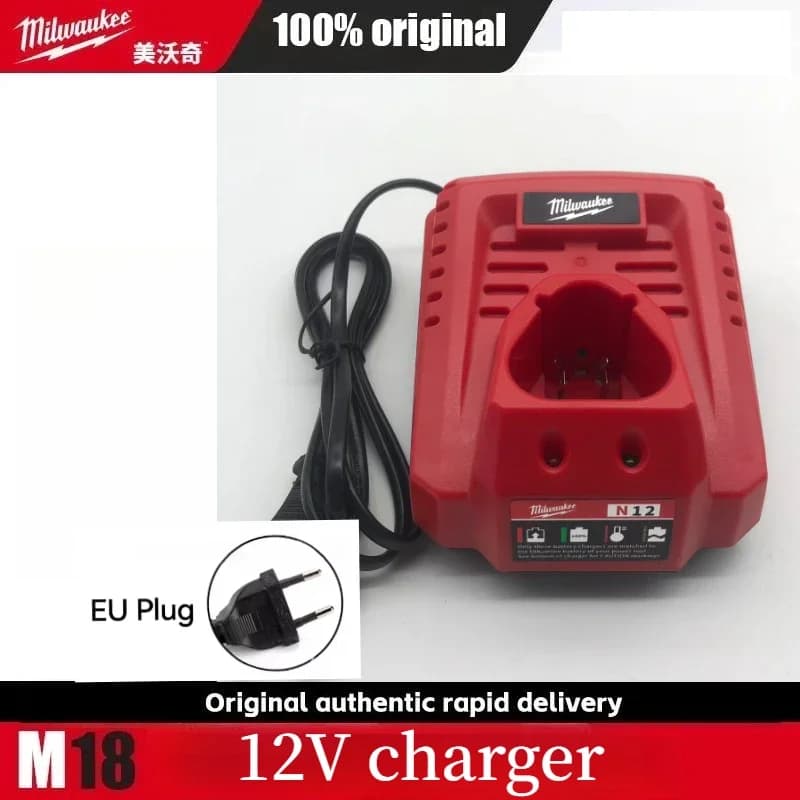 Chargeur 12V 18V M12-18FC pour batterie Li-ion Milwaukee M12 M18 21700 8.0Ah 6.0Ah 48-11-1880 48-11-