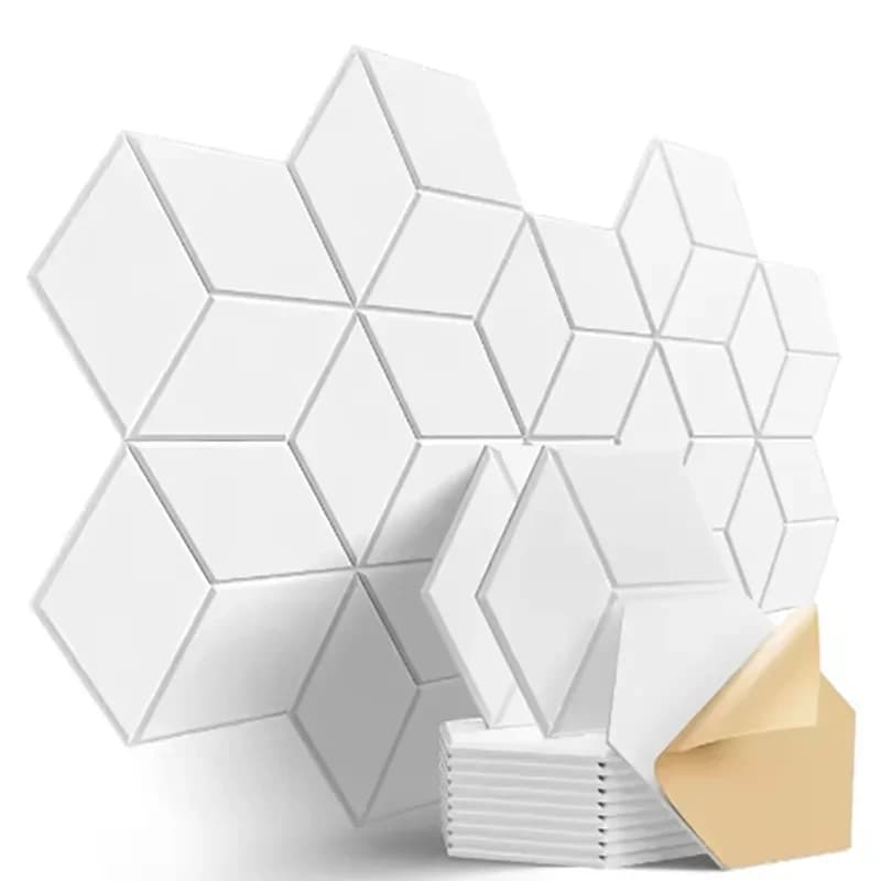 Panneaux acoustiques hexagonaux auto-adhésifs, 6 pièces, panneaux en mousse insonorisés, conception 