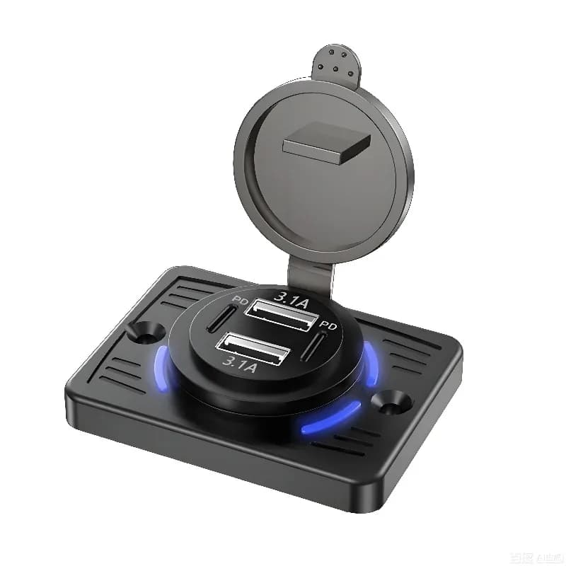 Panneau de chargeur mural à sortie USB 12v, Quad-Port, 22.5W, double USB-A 30W, double PD type-c, ac