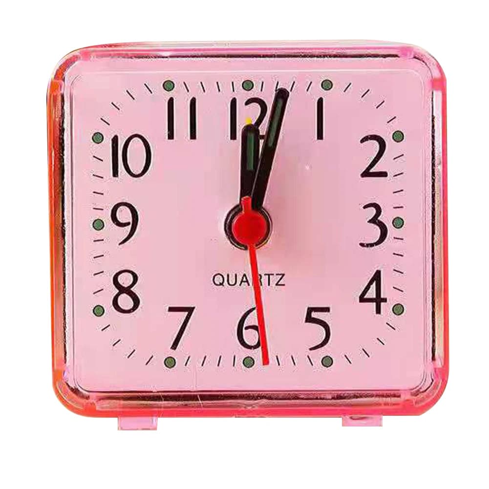 Chevet petite réveil Quartz batterie carré couleur bonbon étudiant chambre réveil réveil avec bip so