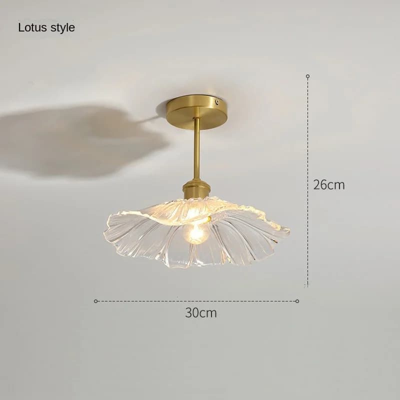 Plafonnier en Verre de Style Japonais, Éclairage d'Entrée de Porche, Chambre à Coucher, Petite Pièce