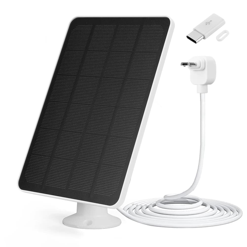 Panneau solaire pour caméra 4W/6W, panneau solaire étanche IP65, 360° ° Support mural réglable pour 