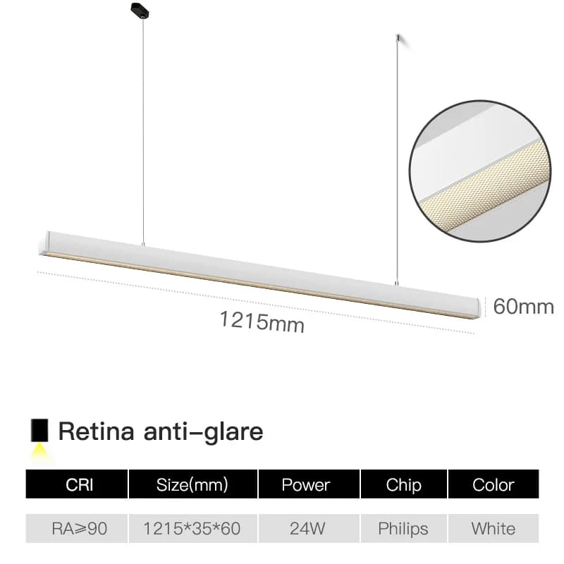 SCON-Lampes suspendues longues minimalistes à LED modernes, éclairage intérieur, anti-absorbe ouisse