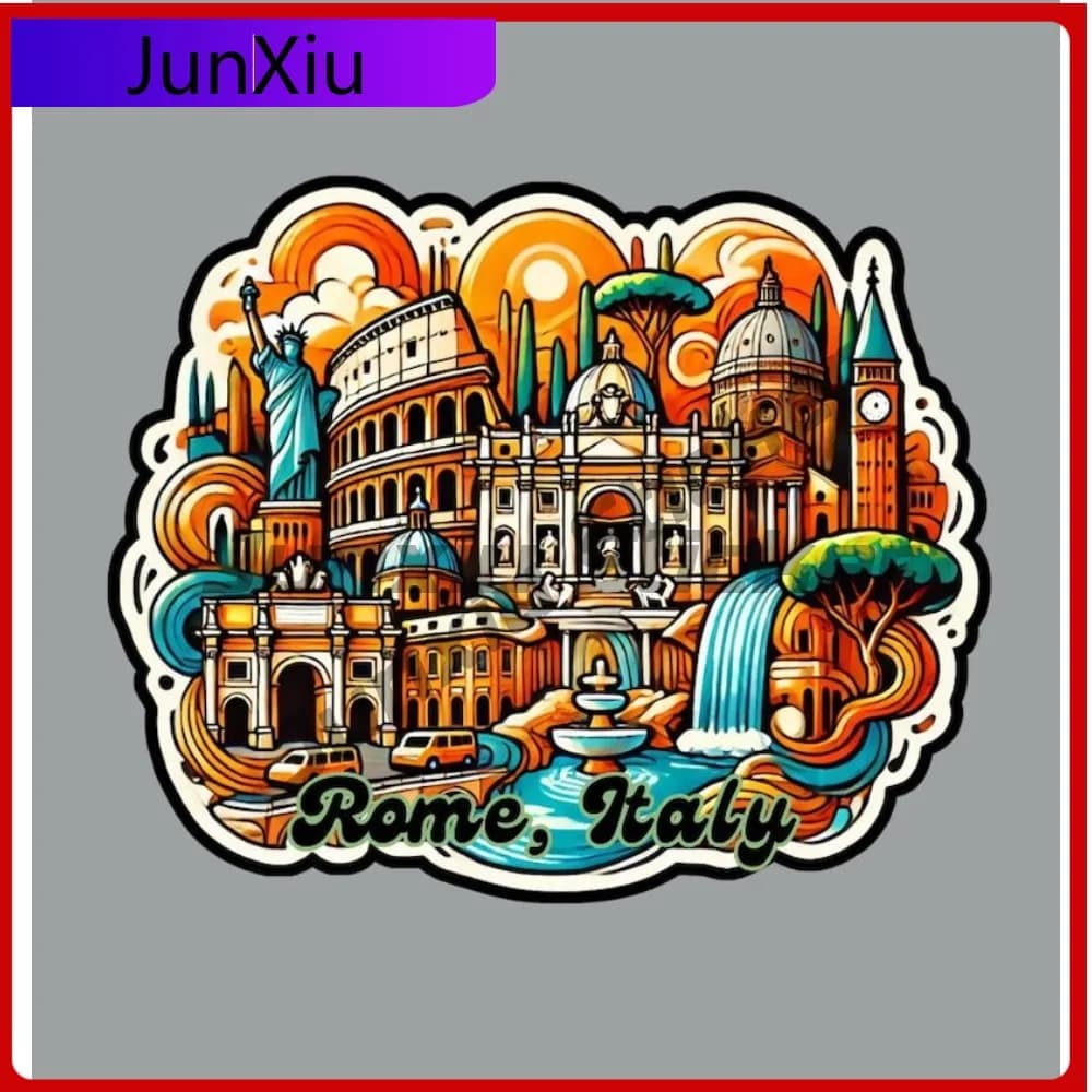 Autocollant de voyage Rome italie pour voiture, décoration amusante, figurine Suv, pare-chocs pour r