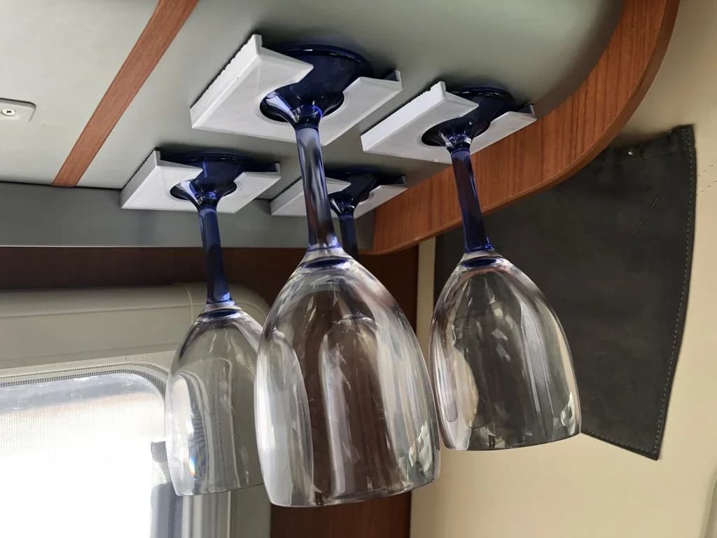 Support à verres pour camping-car avec coussinet auto-adhésif pour camping-cars Volkswagen, accessoi