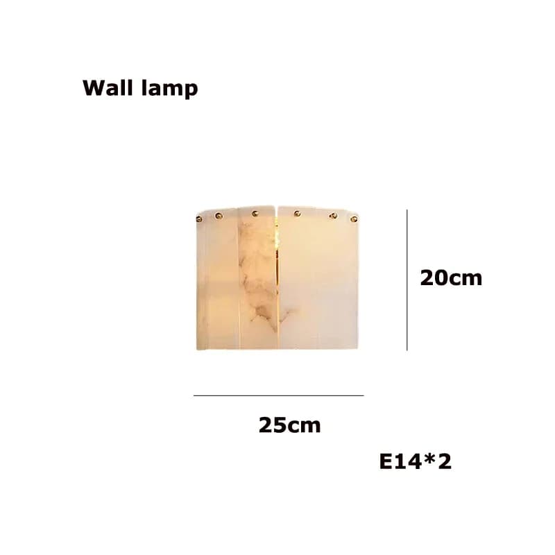 Lustre de plafond LED rond au design moderne et luxueux en marbre avec ampoules E14 à intensité vari