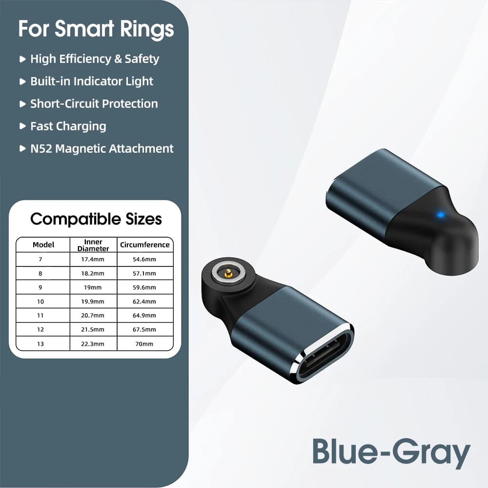 Adaptateur de charge universel pour bague connectée, Type C femelle vers magnétique, convertisseur d