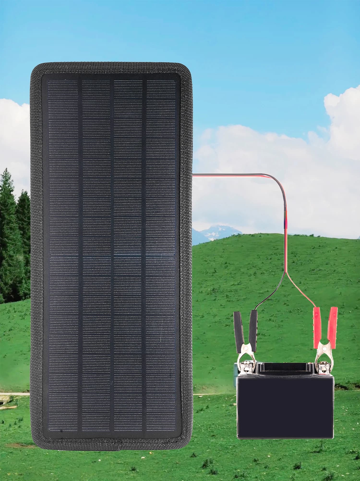 Chargeur de batterie solaire ELEGEEK 6W pour voiture, panneau 12V avec PWM, SAE vers O-Ring/Clip/all