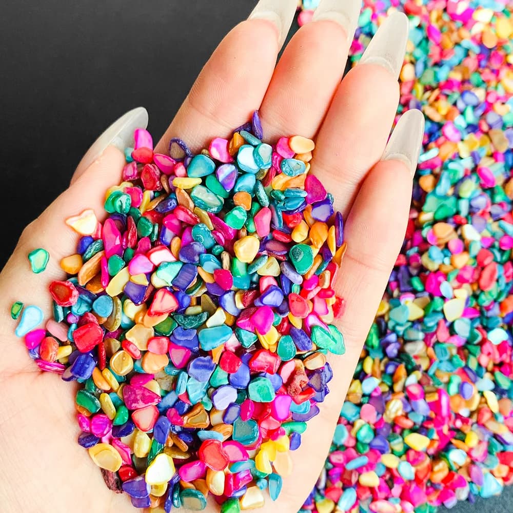 1 sac de pierres de gravier naturelles pour Aquarium, Mini gravier de coquille, collier et Bracelet 