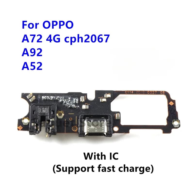 Pour Oppo A72 4G cph2067 / A92 / A52 – Câble flexible de port de charge USB avec microphone et circu