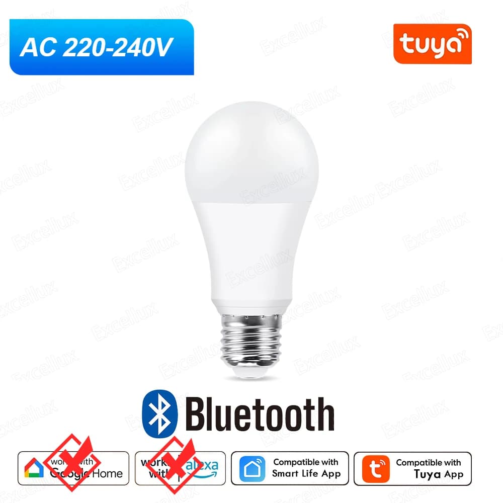 Tuya E27 lampe à LED App contrôle Bluetooth/WiFi ampoule LED 15W RGB CW WW ampoule intelligente fonc