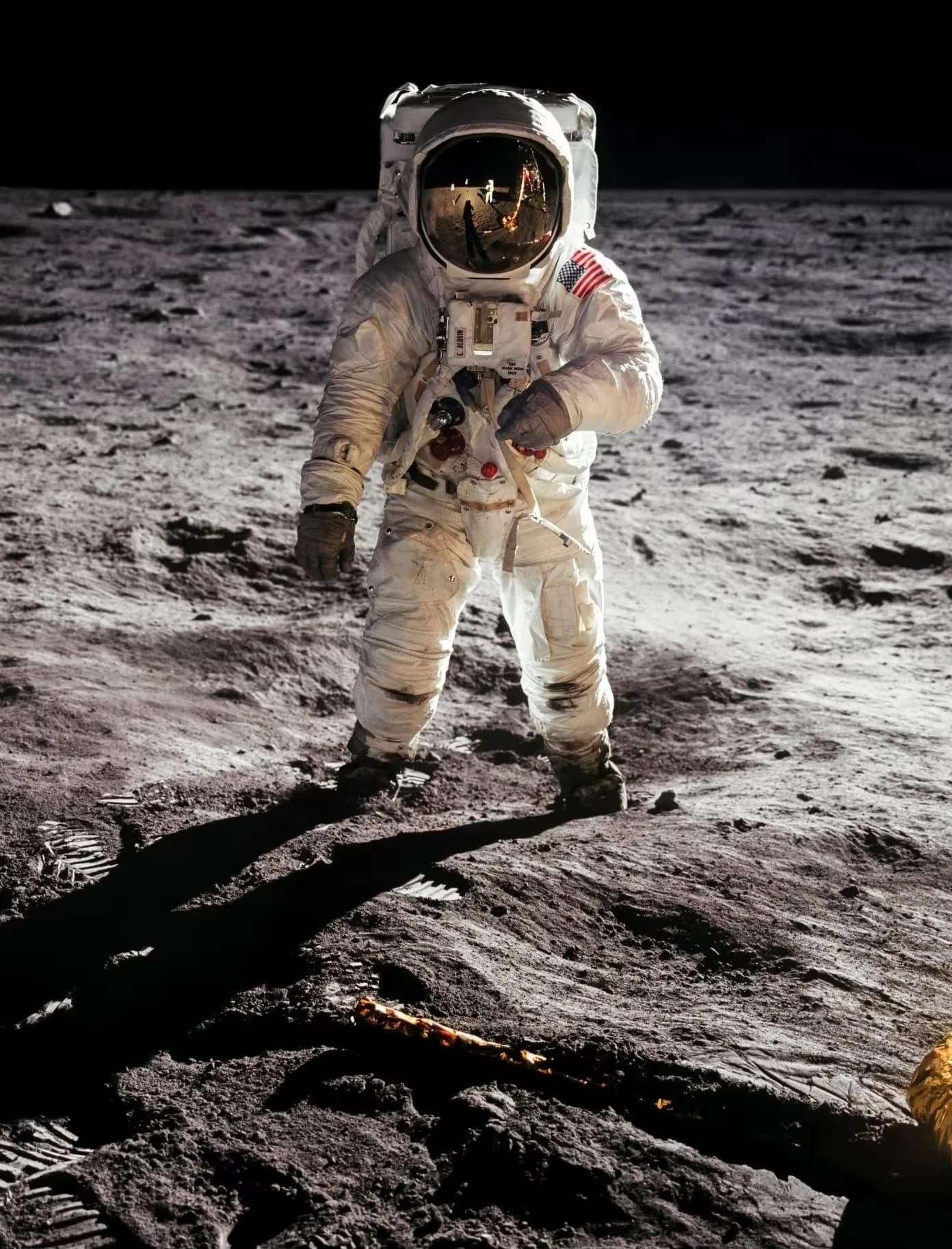 Affiche de science-fiction spatiale et astronaute terrassise pendant Apollo 8, peinture sur toile, i