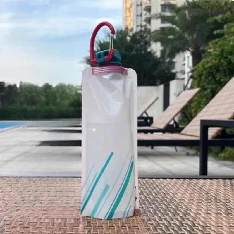 500ml bouteille d'eau TPU pliant flacon souple Sport bouteille d'eau sac pliable bouteille d'eau cou