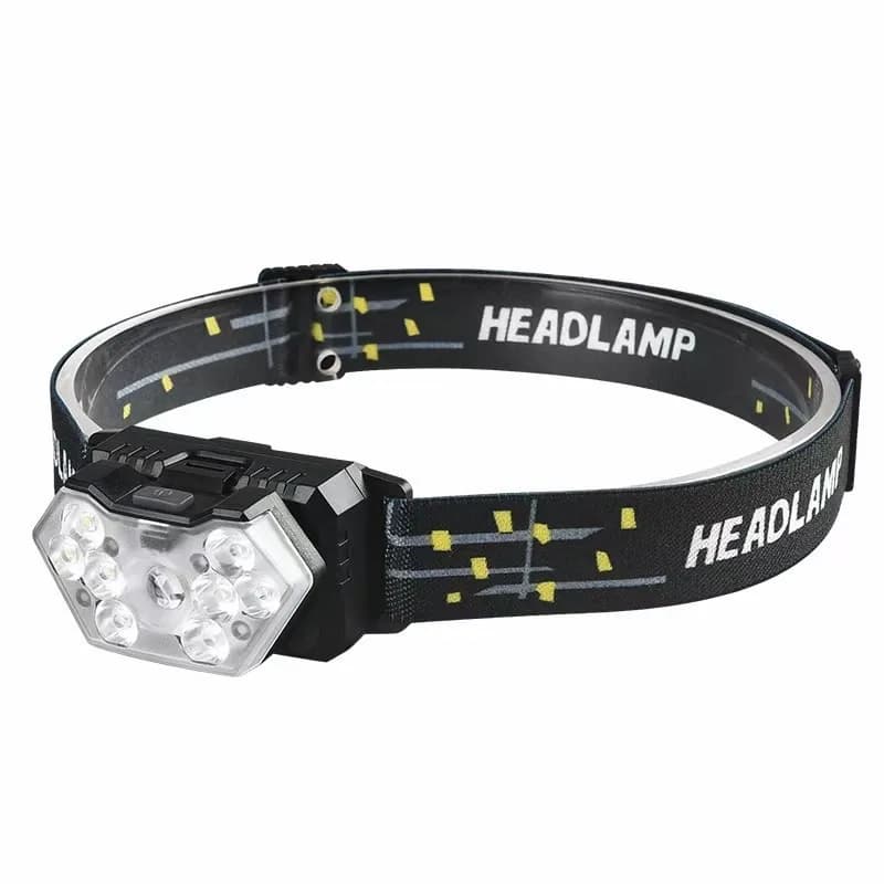 Lampe frontale à 9 LED puissante, portable, pour la pêche, le camping, les activités de plein air, l