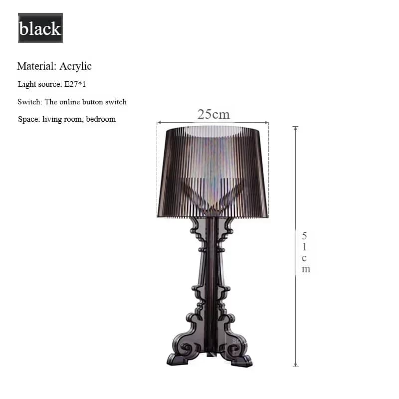 2025 Transparent blanc Baroque fantôme lampe de Table chambre chevet Simple moderne personnalité cré