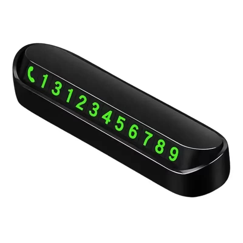 Carte de numéro de téléphone de stationnement temporaire pour voiture, signe lumineux de nuit pour a