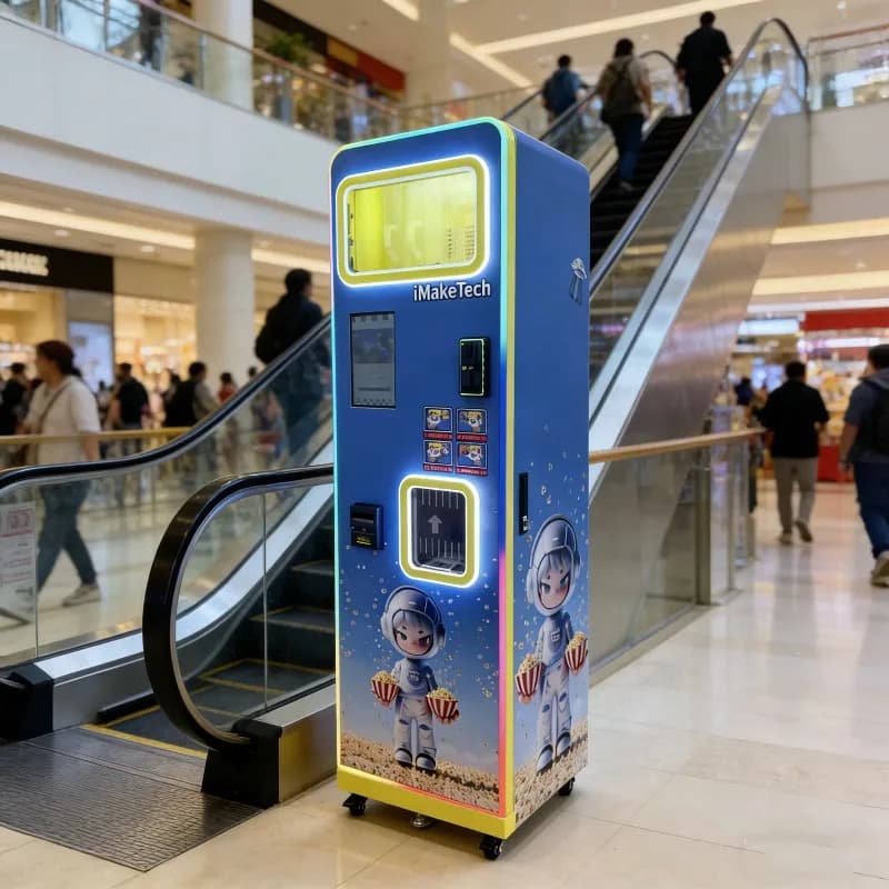 Distributeur automatique de pop-corn intelligent à écran tactile personnalisé, paiement sans espèces