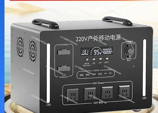 Station d'alimentation portable 5000W, sortie 220V, alimentation de secours mobile pour le camping, 
