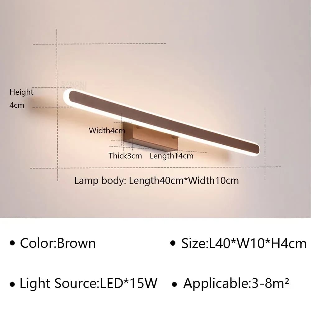 Salle de bain mur LED lampe applique murale moderne miroir phare pour toilettes escaliers allée Vant