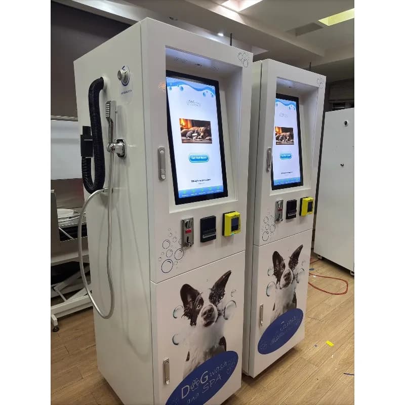 Station de lavage automatique pour chiens en libre-service, à monnayeur, design portable pour animal