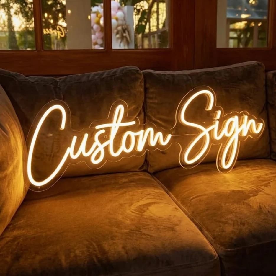 Enseigne néon personnalisée avec nom, lampe murale LED à intensité réglable, décoration d'intérieur