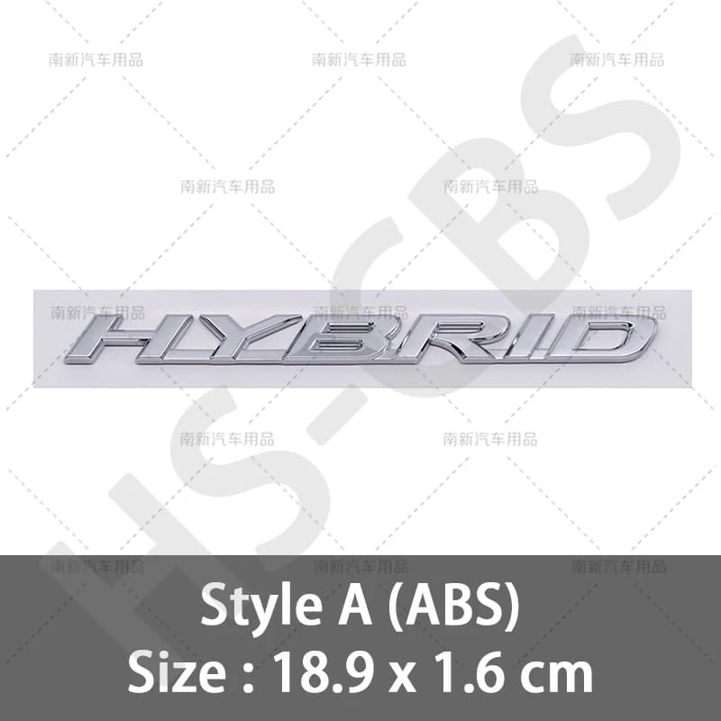Badge d'emblème de coffre arrière de voiture de Logo de véhicule hybride électrique d'huile d'abs po