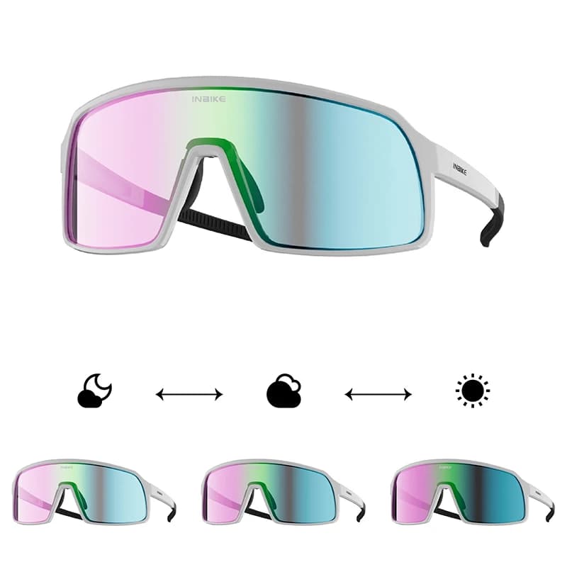 INBIKE lunettes de cyclisme Anti-buée lentille photochromique coupe-vent lunettes de soleil de sport