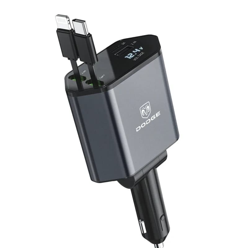 Chargeur de téléphone de voiture 90cm câble de chargement de téléphone portable rétractable pour Dod