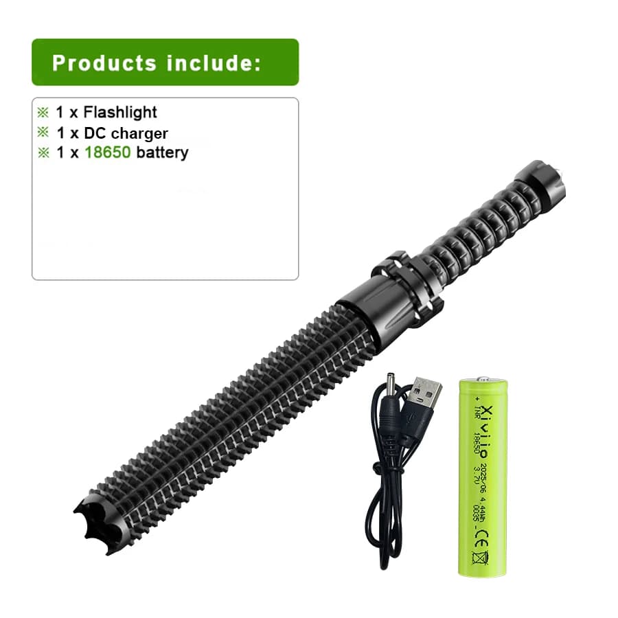 Batte de Baseball lampe de poche LED en alliage d'aluminium focalisable Zoomable lampes de poche tac
