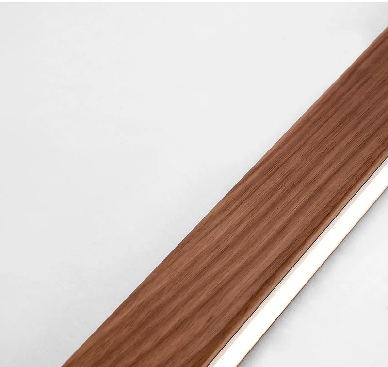 Applique Murale LED en Bois de Hêtre, Plafonnier Linéaire, Allée de Cuisine, Brochure Noire