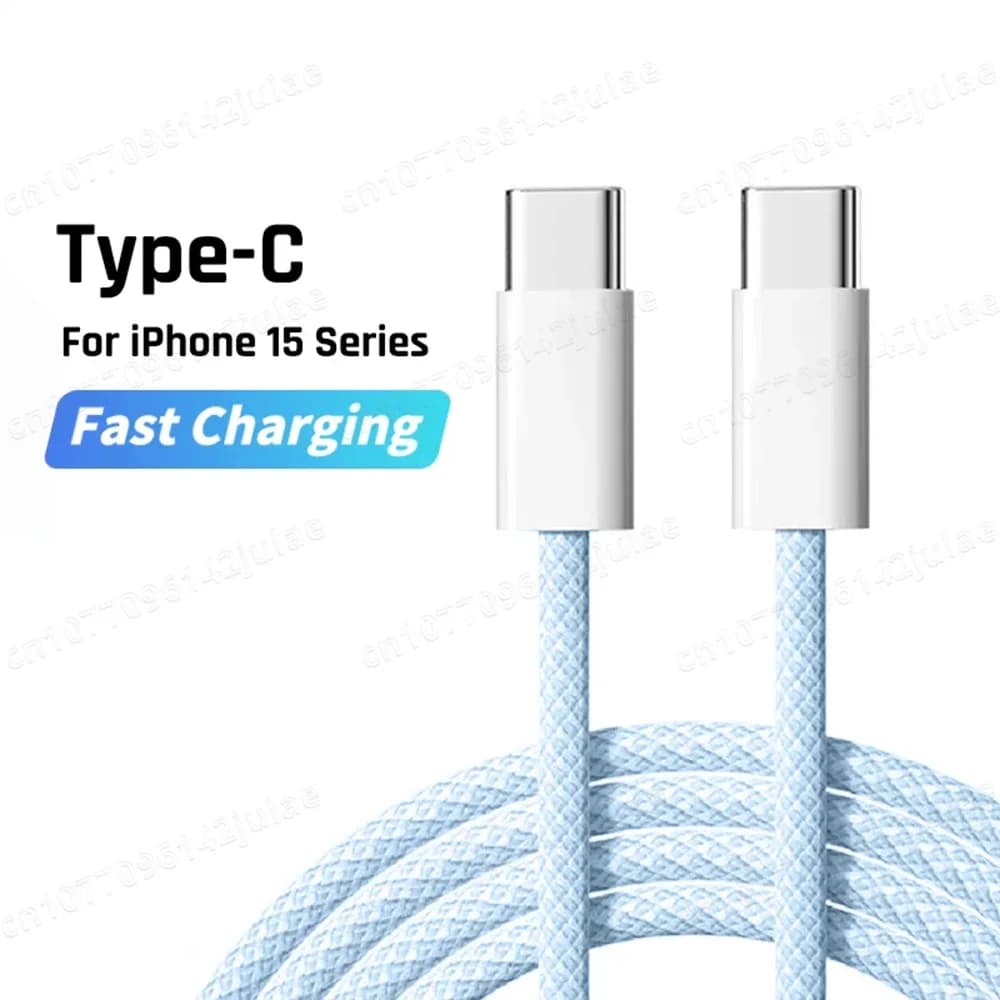 Chargeur rapide PD 60W d'origine, câble USB C vers Type C 6A pour iPhone 15 16 17 Pro MAX, charge ra