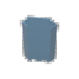 Gobricks GDS-M194 Panneau de blocs de construction éducatifs 3 x 3 x 6, mur d'angle sans indentation