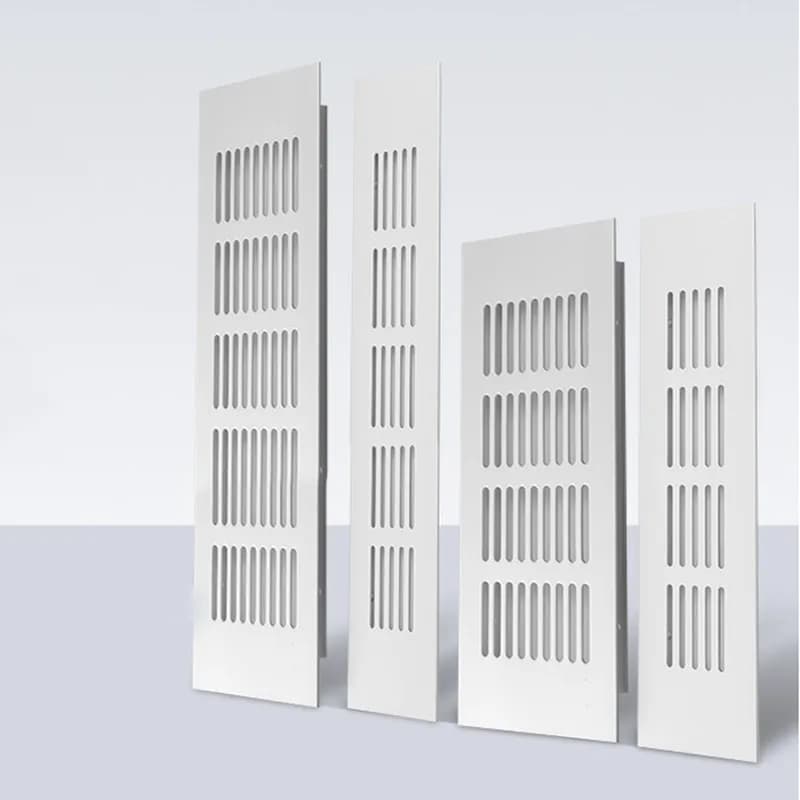 Feuille perforée en alliage d'aluminium, 50/60/80mm de large, feuille perforée pour grille de Ventil