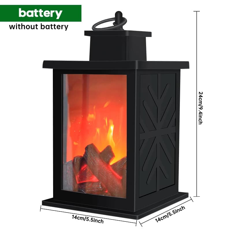 Lanterne décorative de cheminée, veilleuse pour fête, noël, vacances, Simulation LED, effet de flamm